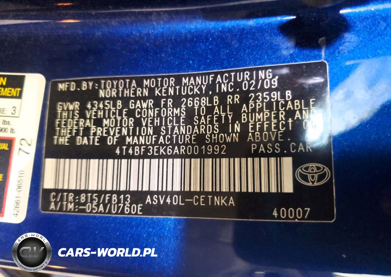 2010 Toyota Camry Le VIN:4T4BF3EK6AR001992 - 12