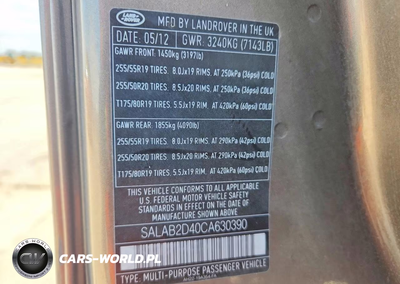 2012 Land Rover Lr4 VIN:SALAB2D40CA630390 - 14