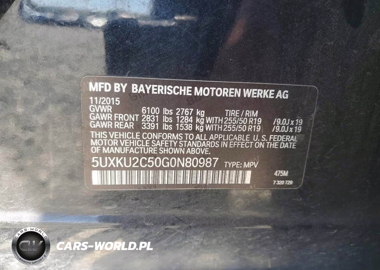 2016 BMW X6 xDrive35I VIN:5UXKU2C50G0N80987 - 13