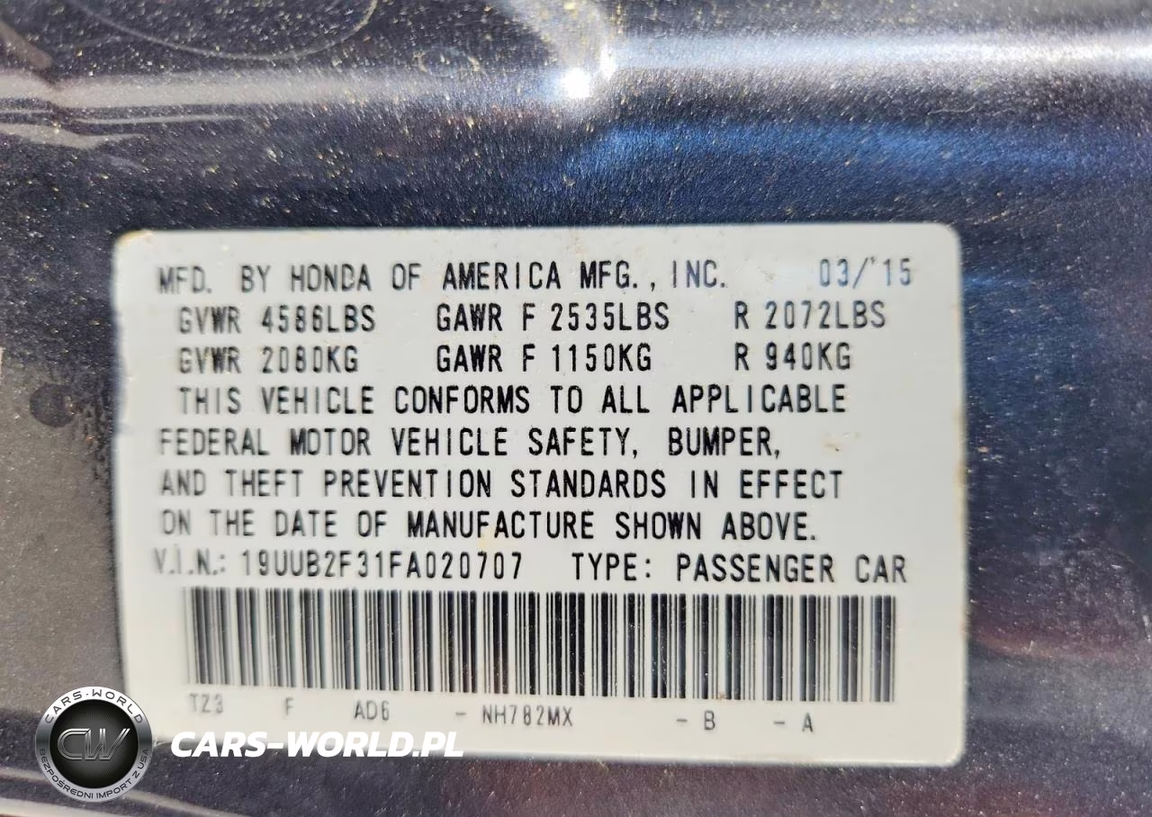 2015 Acura Tlx VIN:19UUB2F31FA020707 - 12