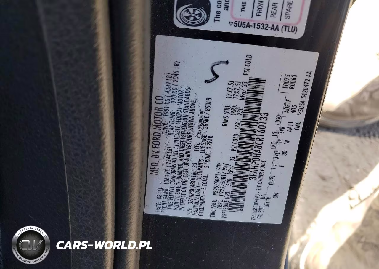 2012 Ford Fusion Se VIN:3FAHP0HA8CR160133 - 13