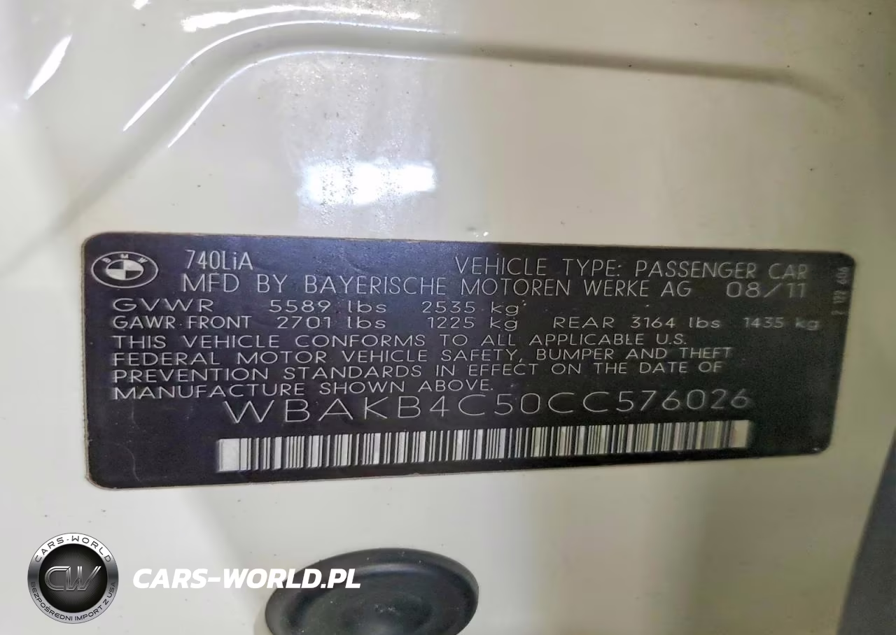 2012 BMW 740 Li VIN:WBAKB4C50CC576026 - 12