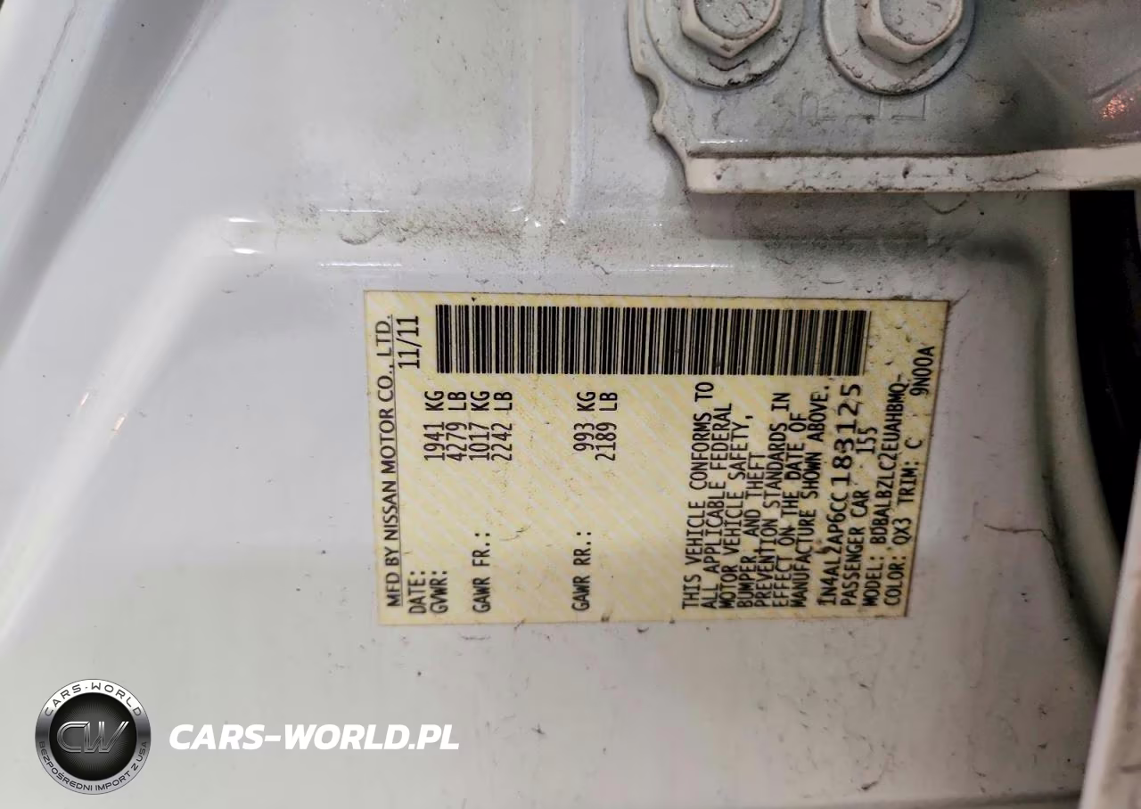 2012 Nissan Altima 2.5 VIN:1N4AL2AP6CC183125 - 12