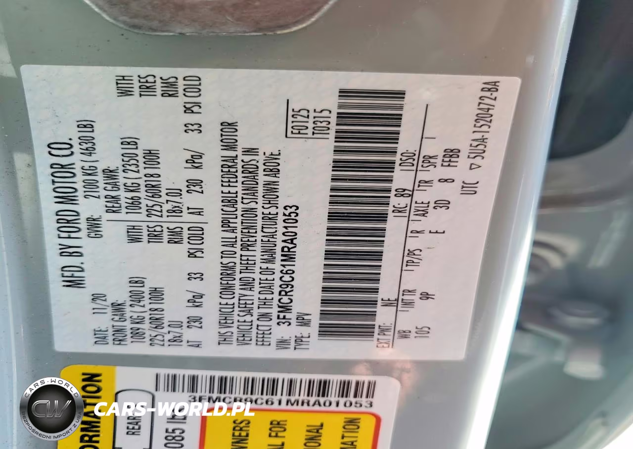 2021 Ford Bronco Sport Outer Banks VIN:3FMCR9C61MRA01053 - 13