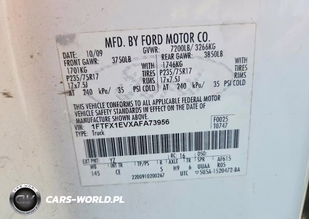 2010 Ford F150 Super Cab VIN:1FTFX1EVXAFA73956 - 12