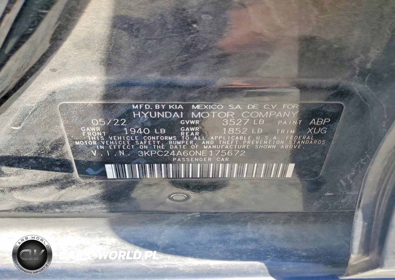 2022 Hyundai Accent Sel VIN:3KPC24A60NE175672 - 12