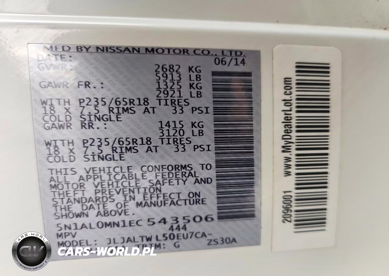 2014 Infiniti Qx60 VIN:5N1AL0MN1EC543506 - 14