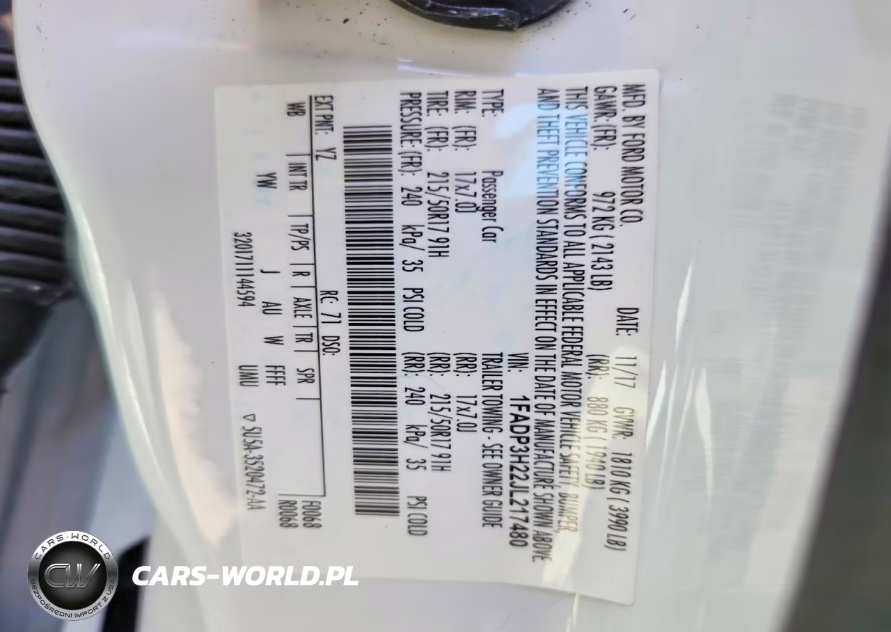 2018 Ford Focus Sel VIN:1FADP3H22JL217480 - 13