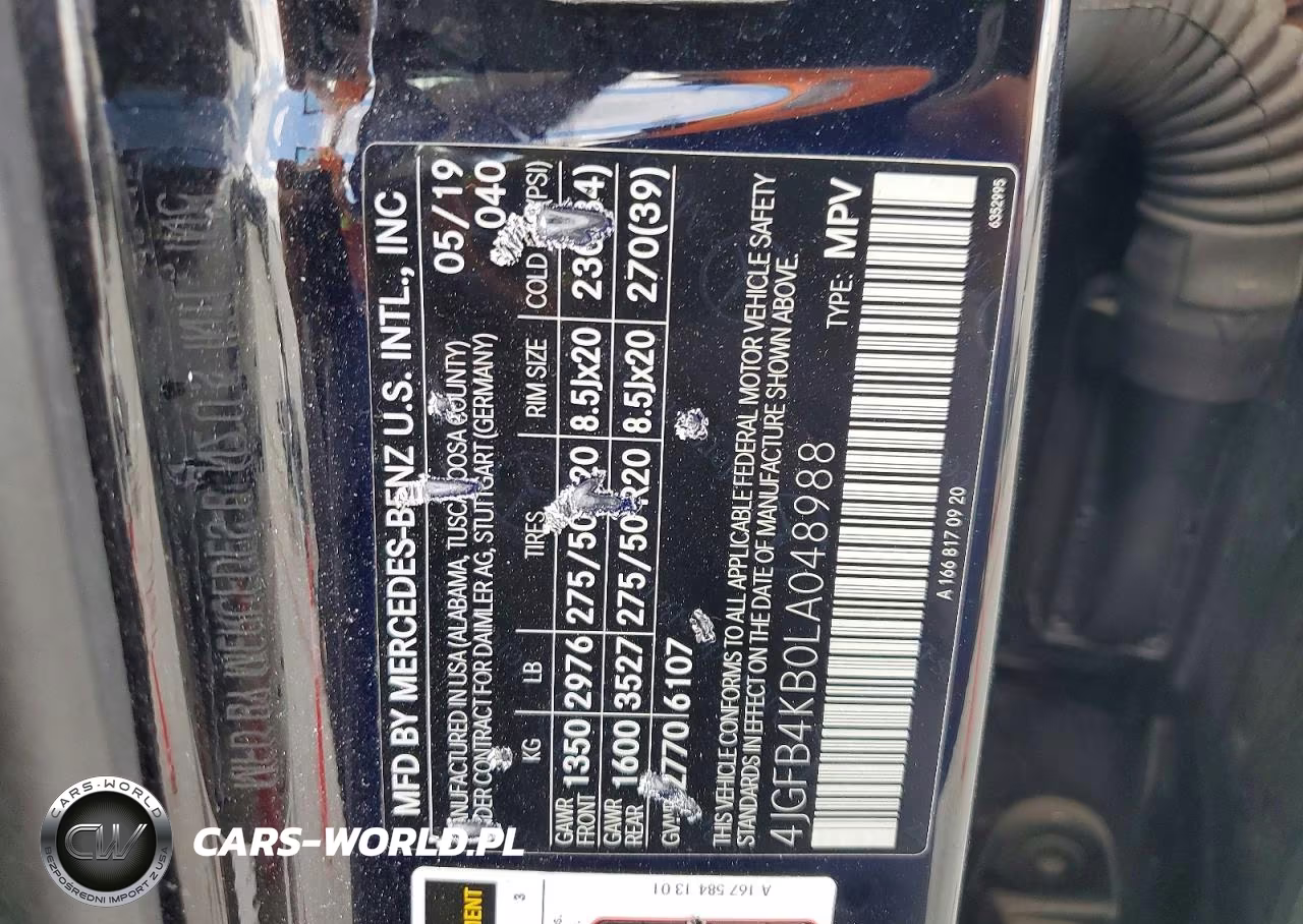 2020 Mercedes-Benz Gle 350 4Matic VIN:4JGFB4KB0LA048988 - 13