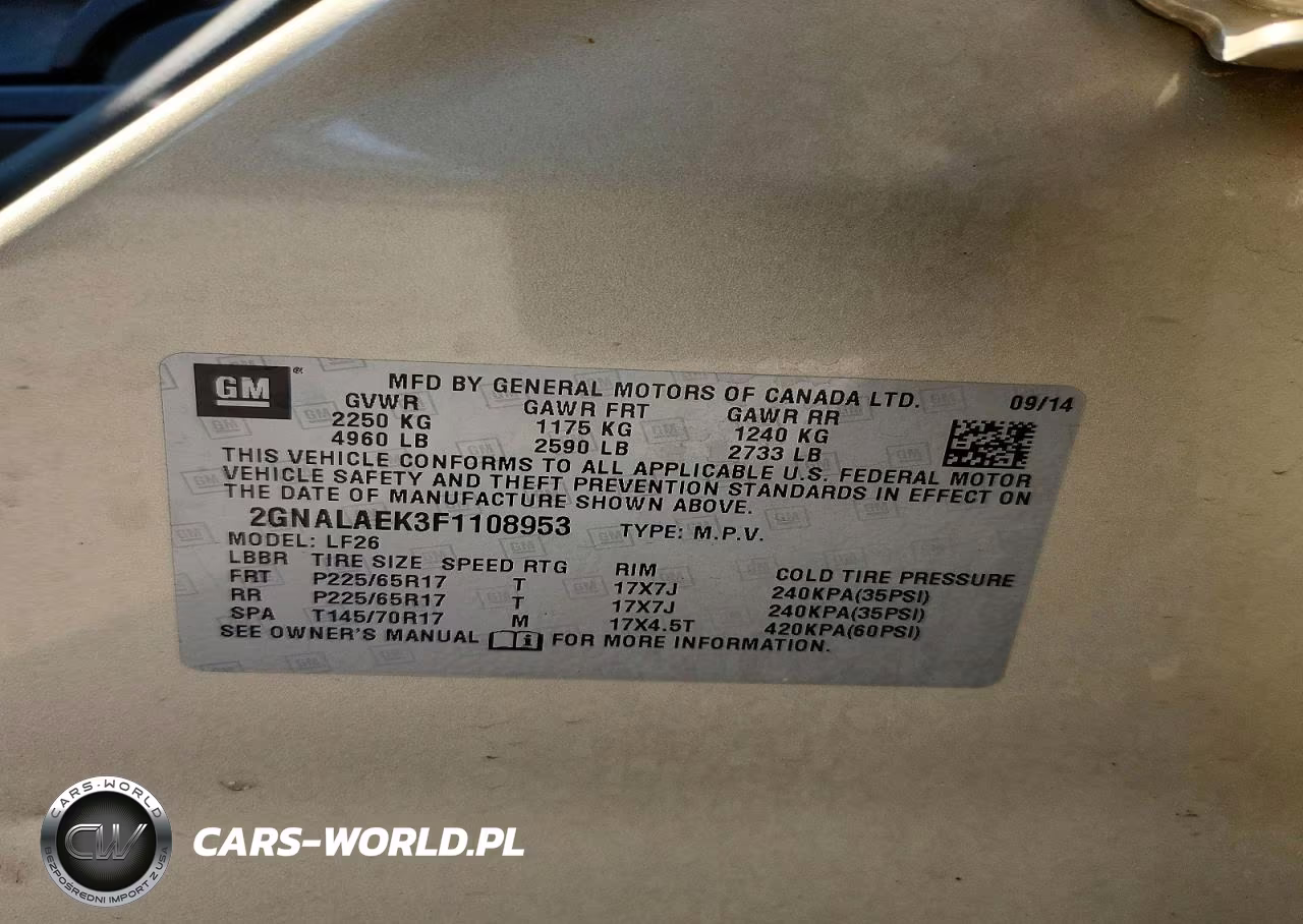 2015 Chevrolet Equinox Ls VIN:2GNALAEK3F1108953 - 13