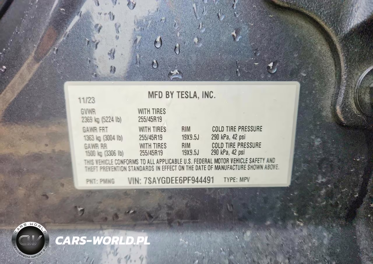 2023 Tesla Y VIN:7SAYGDEE6PF944491 - 12