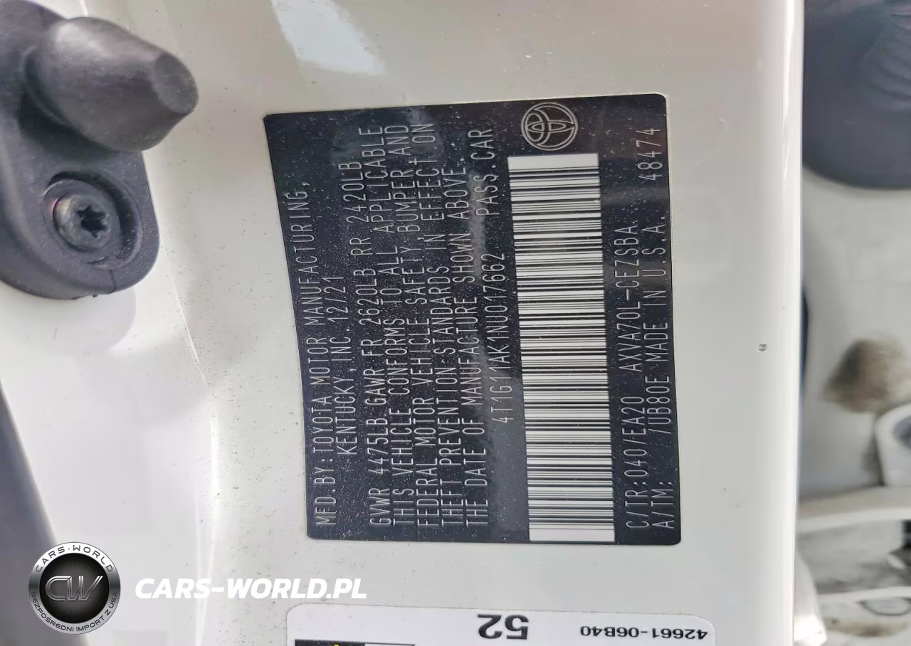 2022 Toyota Camry Se VIN:4T1G11AK1NU017662 - 12