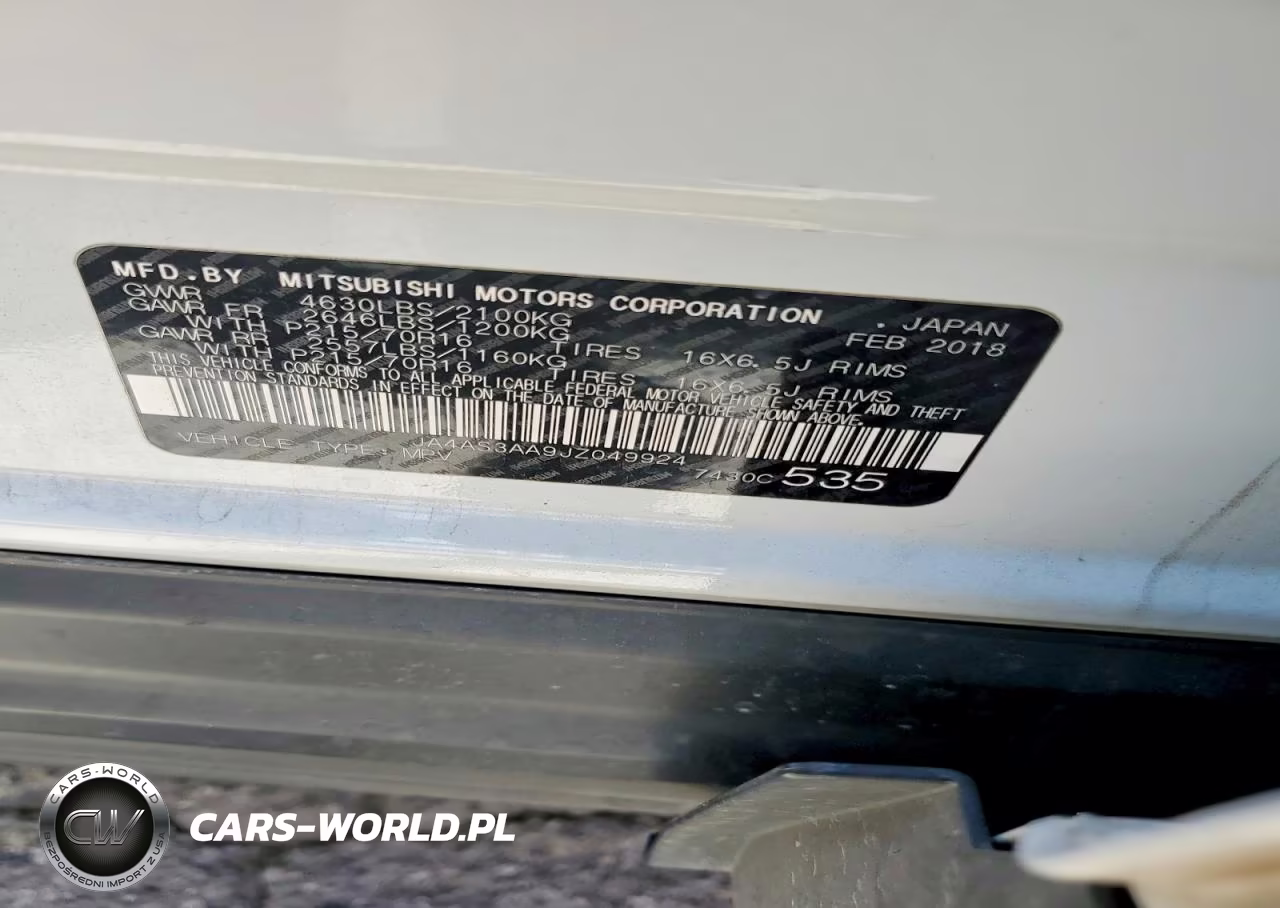 2018 Mitsubishi Eclipse Cross Es VIN:JA4AS3AA9JZ049924 - 13