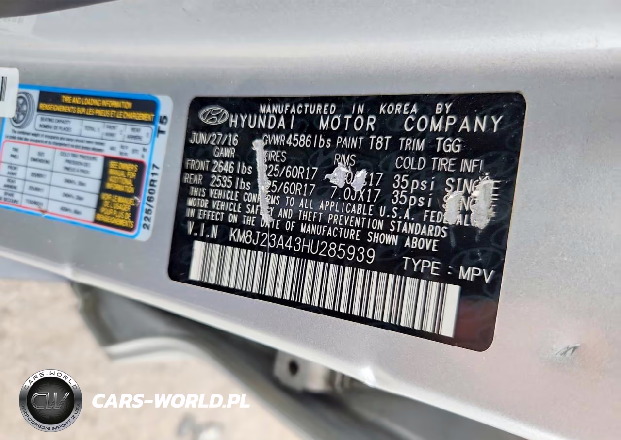 2017 Hyundai Tucson Se VIN:KM8J23A43HU285939 - 13