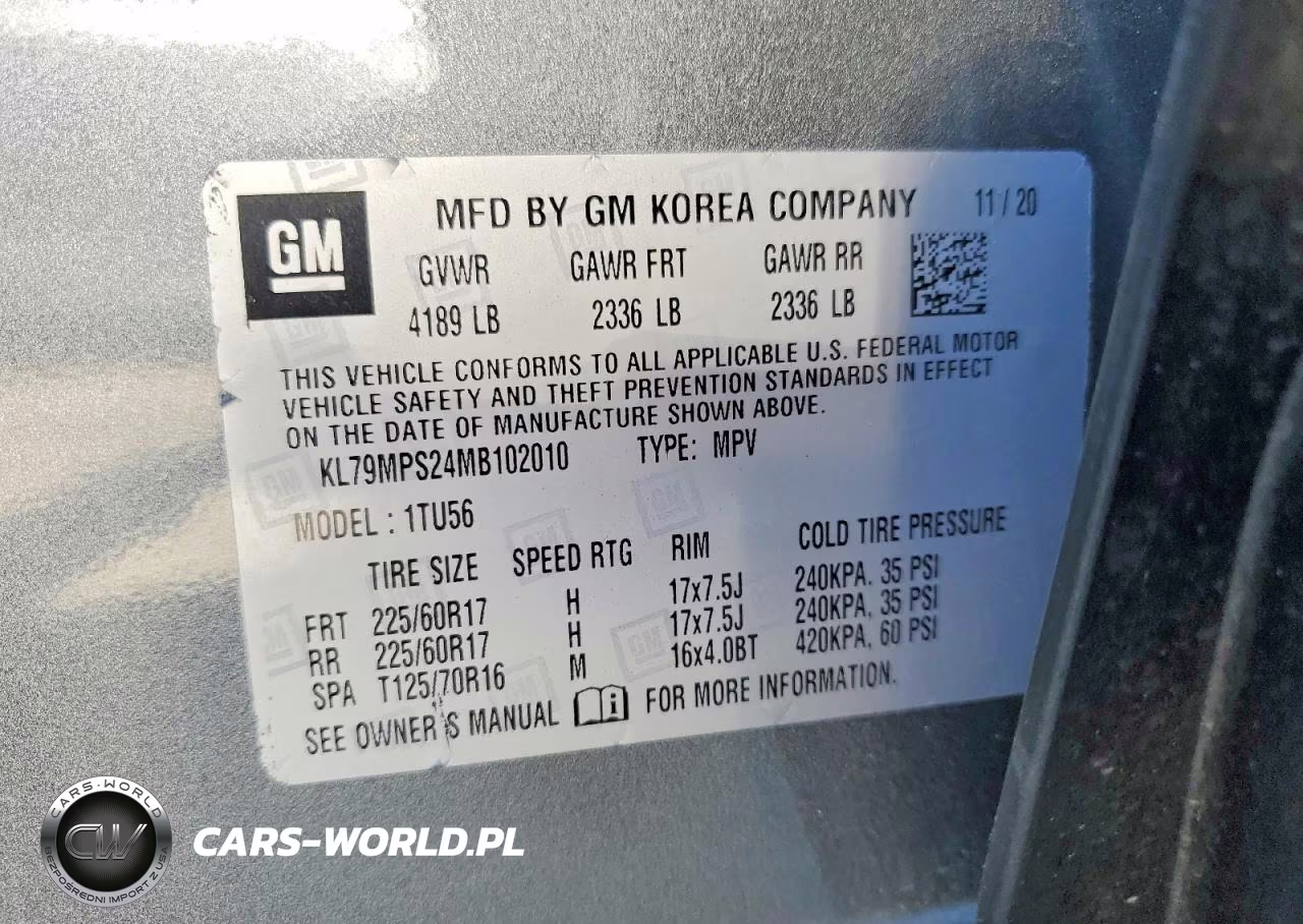 2021 Chevrolet Trailblazer Fwd Lt VIN:KL79MPS24MB102010 - 13