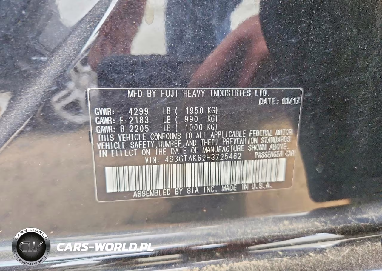 2017 Subaru Impreza Sport VIN:4S3GTAK62H3725462 - 12