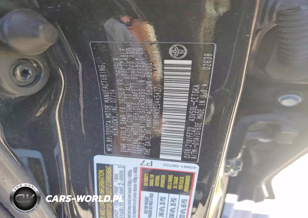 2014 Toyota Camry Se VIN:4T1BF1FKXEU445427 - 12