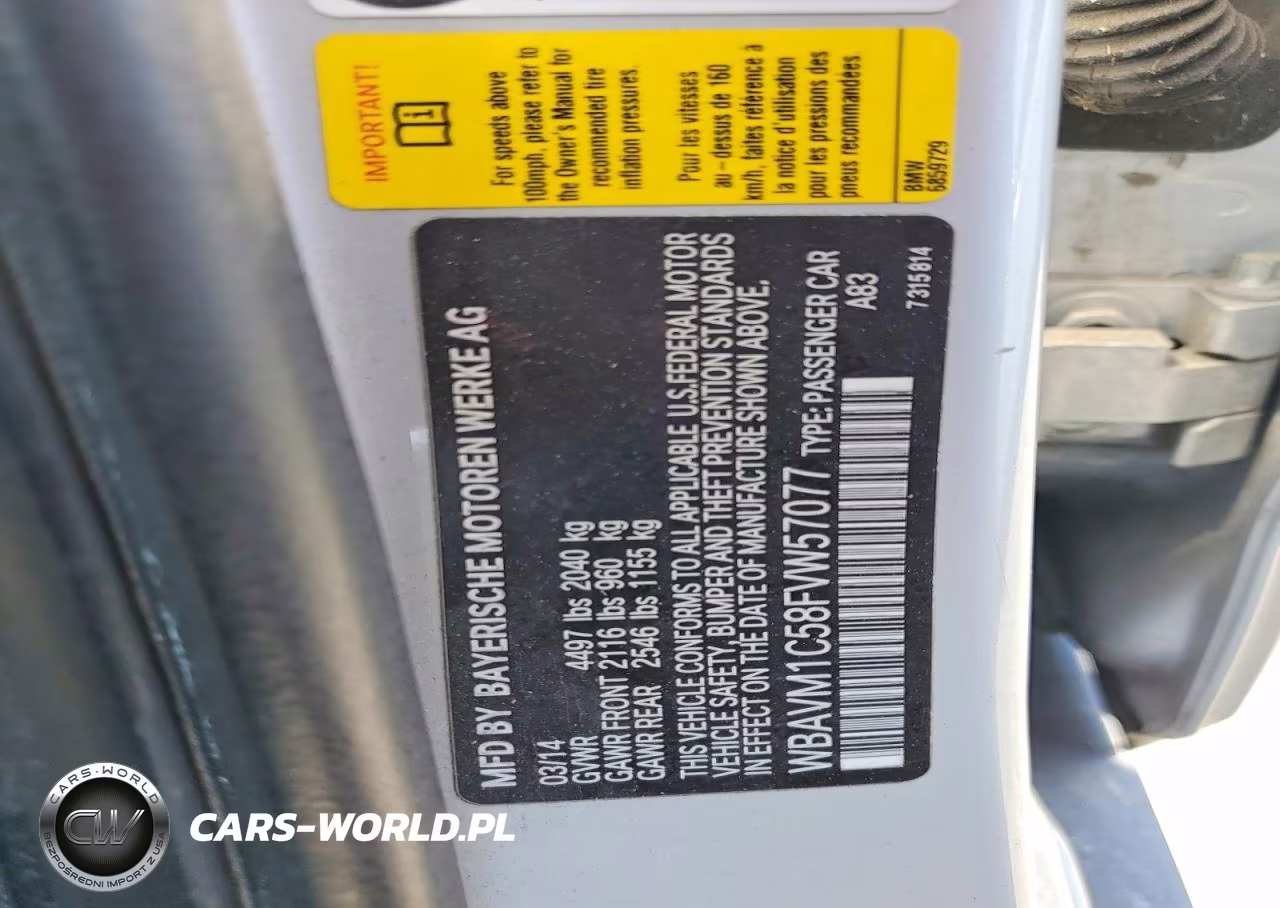 2015 BMW X1 Sdrive28I VIN:WBAVM1C58FVW57077 - 13