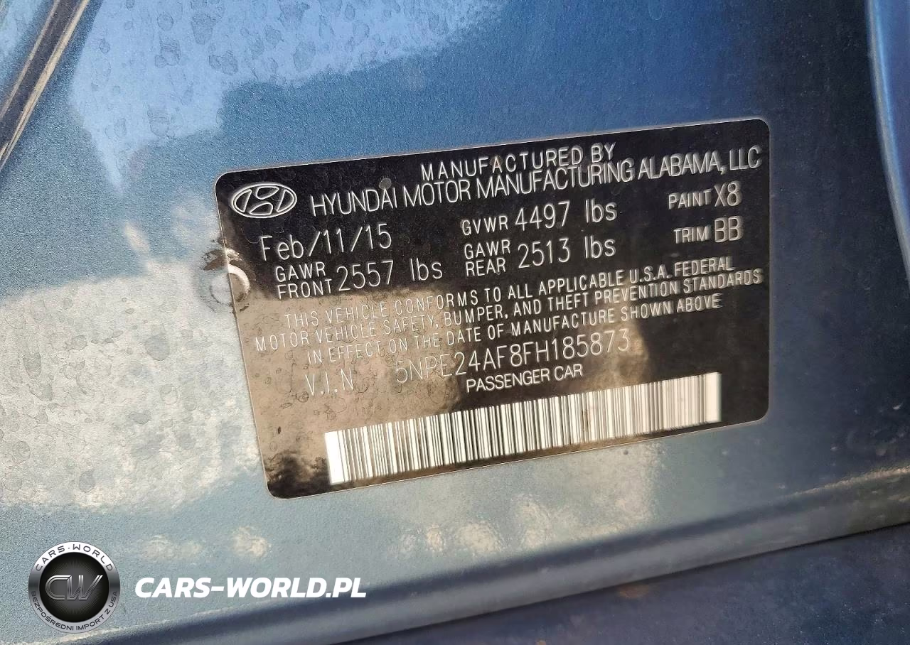 2015 Hyundai Sonata Se VIN:5NPE24AF8FH185873 - 12