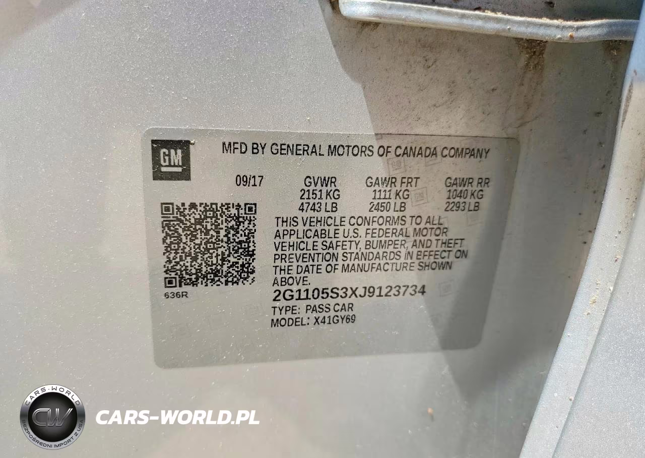 2018 Chevrolet Impala Lt VIN:2G1105S3XJ9123734 - 12
