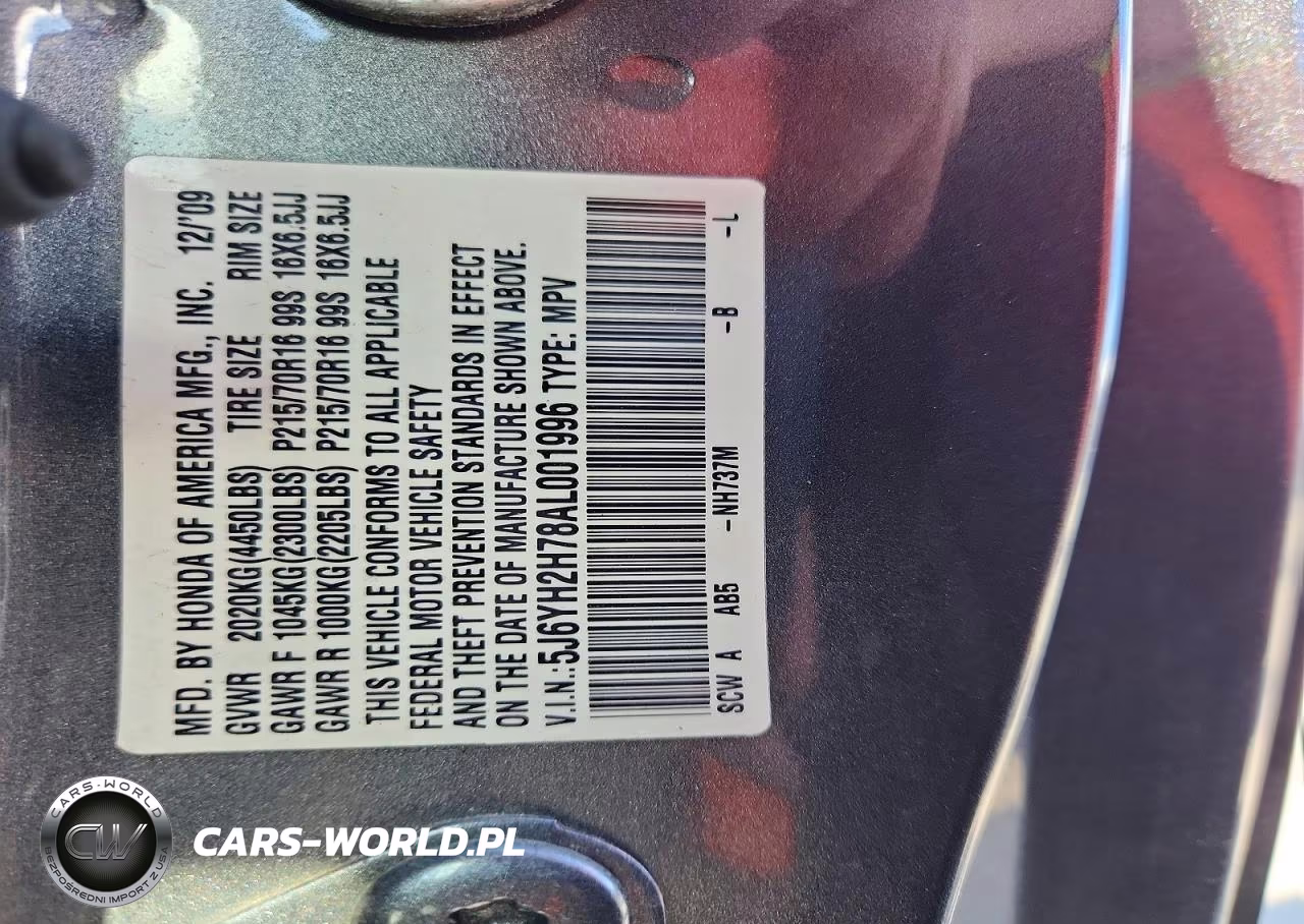 2010 Honda Element Ex VIN:5J6YH2H78AL001996 - 12