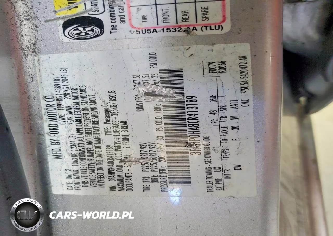 2012 Ford Fusion Se VIN:3FAHP0HA8CR413189 - 12