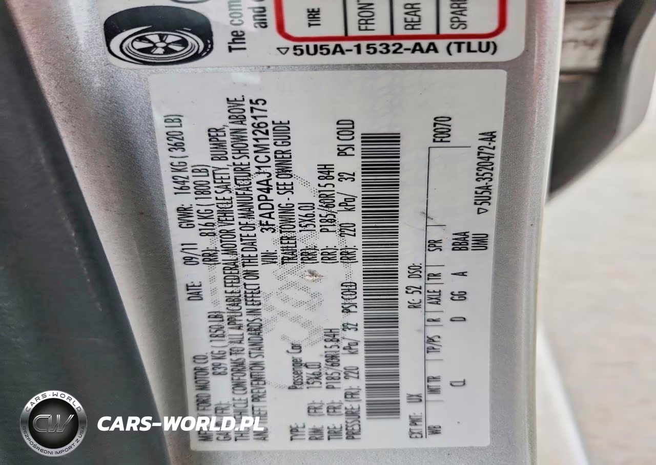 2012 Ford Fiesta S VIN:3FADP4AJ1CM126175 - 12