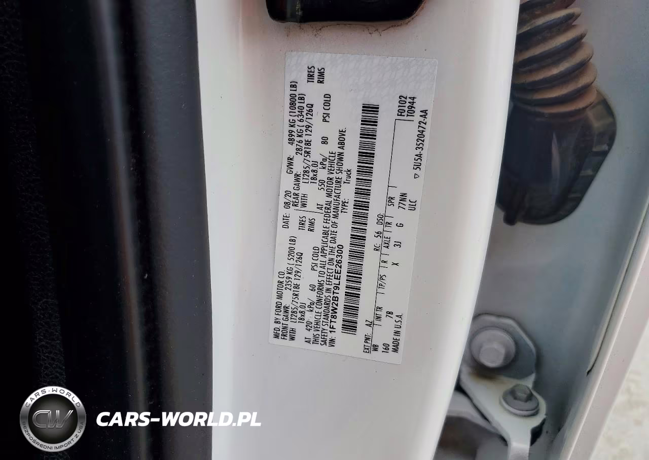 2020 Ford F250 Super Duty VIN:1FT8W2BT9LEE26300 - 12