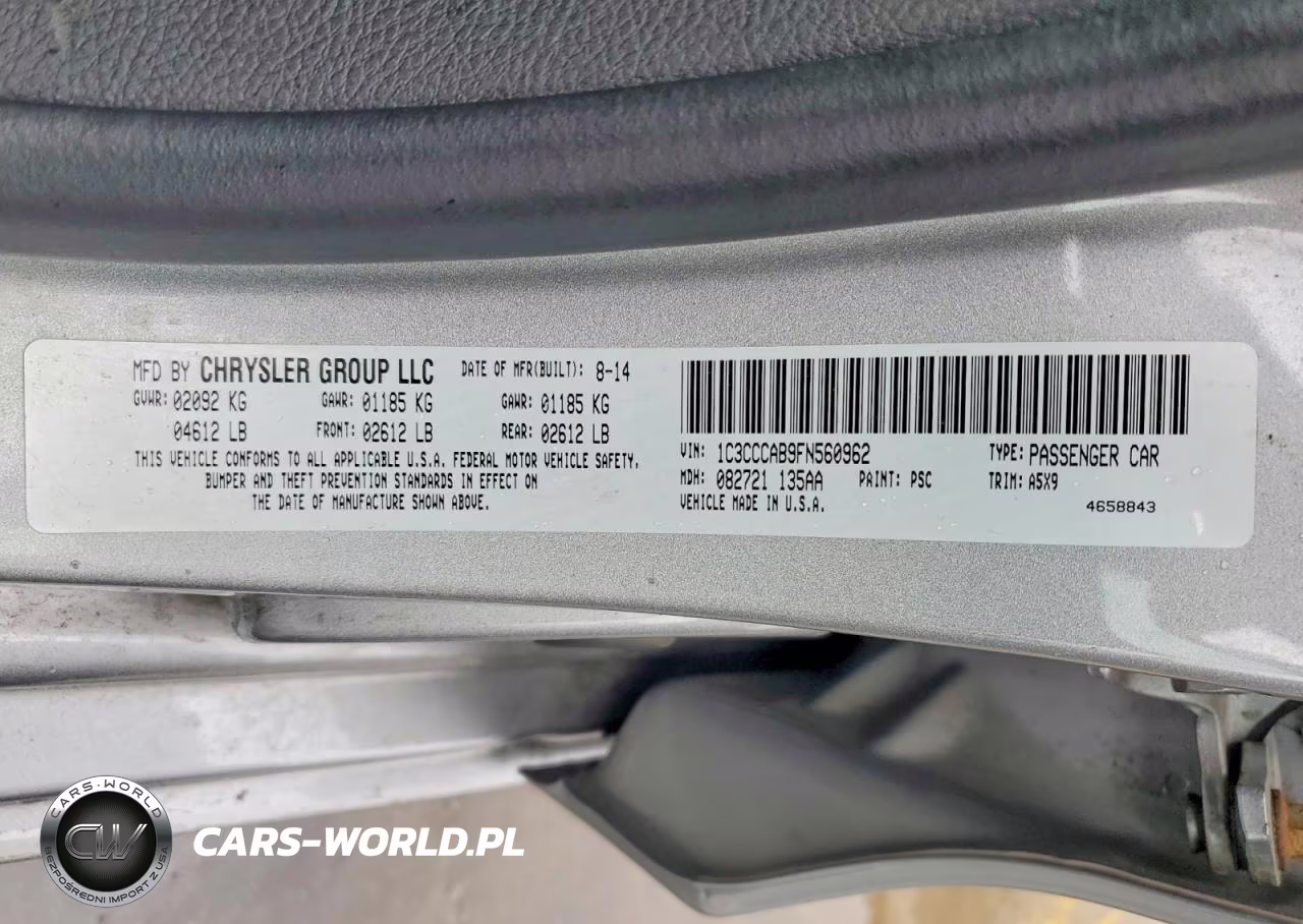 2015 Chrysler 200 Limited VIN:1C3CCCAB9FN560962 - 12