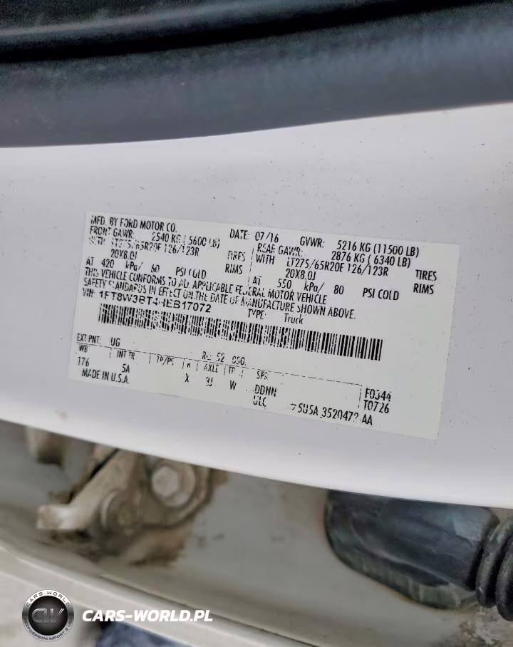 2017 Ford F350 Super Duty VIN:1FT8W3BT4HEB17072 - 12