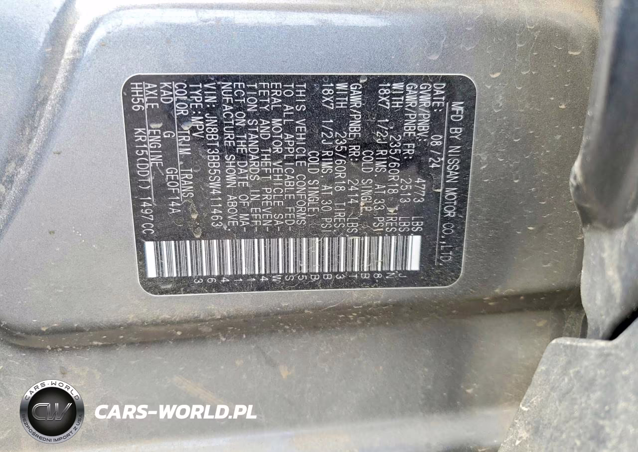 2025 Nissan Rogue Sv VIN:JN8BT3BB5SW411463 - 13