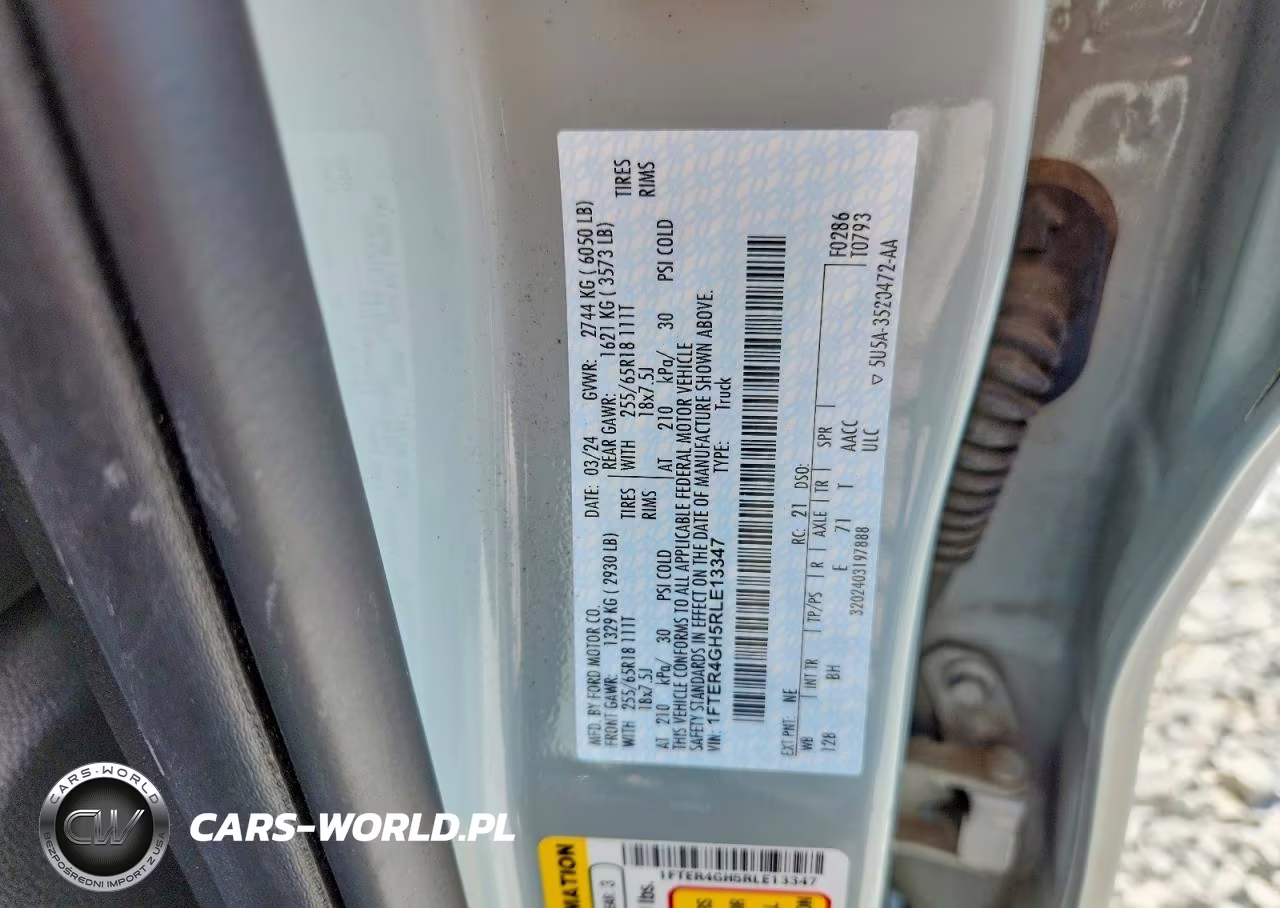 2024 Ford Ranger Xlt VIN:1FTER4GH5RLE13347 - 12