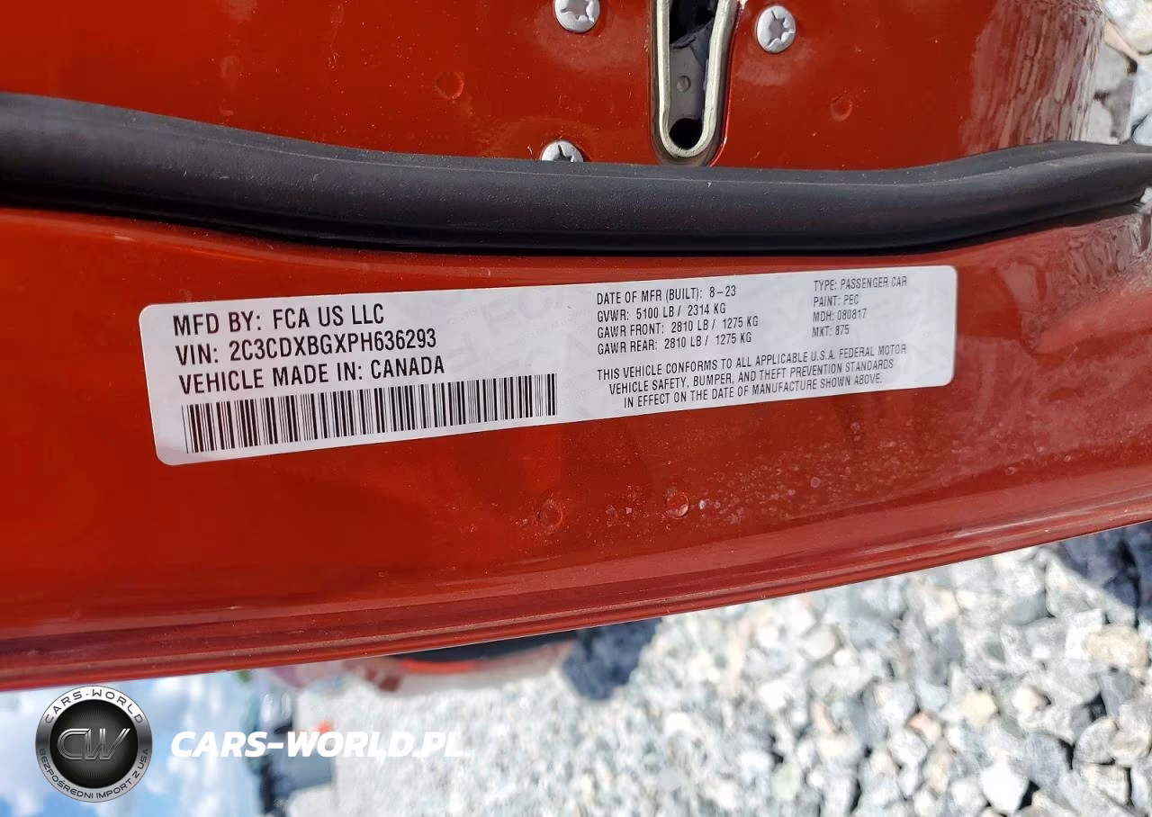 2023 Dodge Charger Sxt VIN:2C3CDXBGXPH636293 - 13