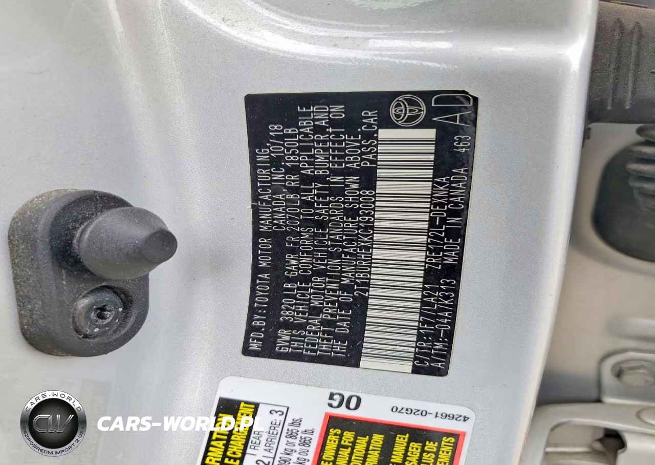 2019 Toyota Corolla Xle VIN:2T1BURHEXKC193008 - 13