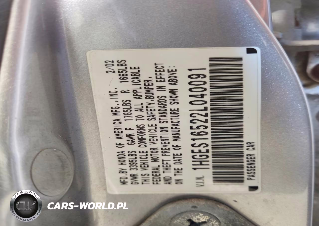 2002 Honda Civic Lx VIN:1HGES16522L040091 - 12