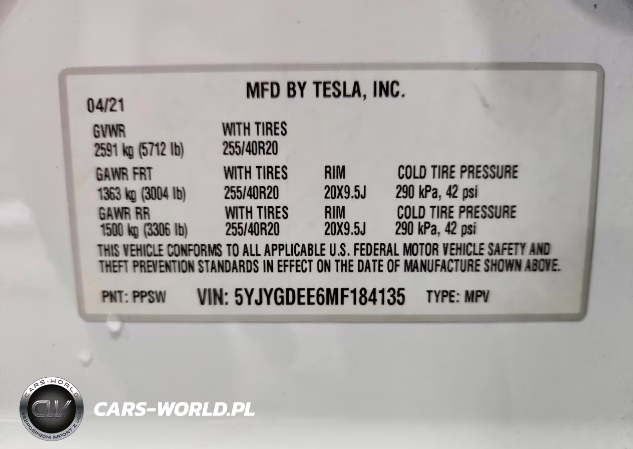 2021 Tesla Model Y VIN:5YJYGDEE6MF184135 - 12