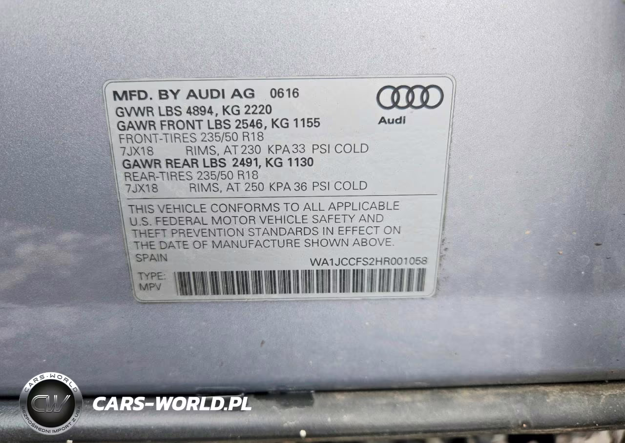 2017 Audi Q3 Premium Plus VIN:WA1JCCFS2HR001058 - 12