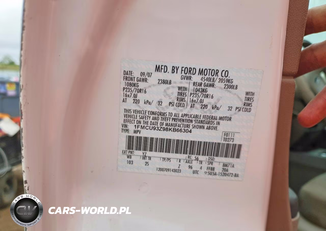 2008 Ford Escape Xlt VIN:1FMCU93Z98KB66304 - 13