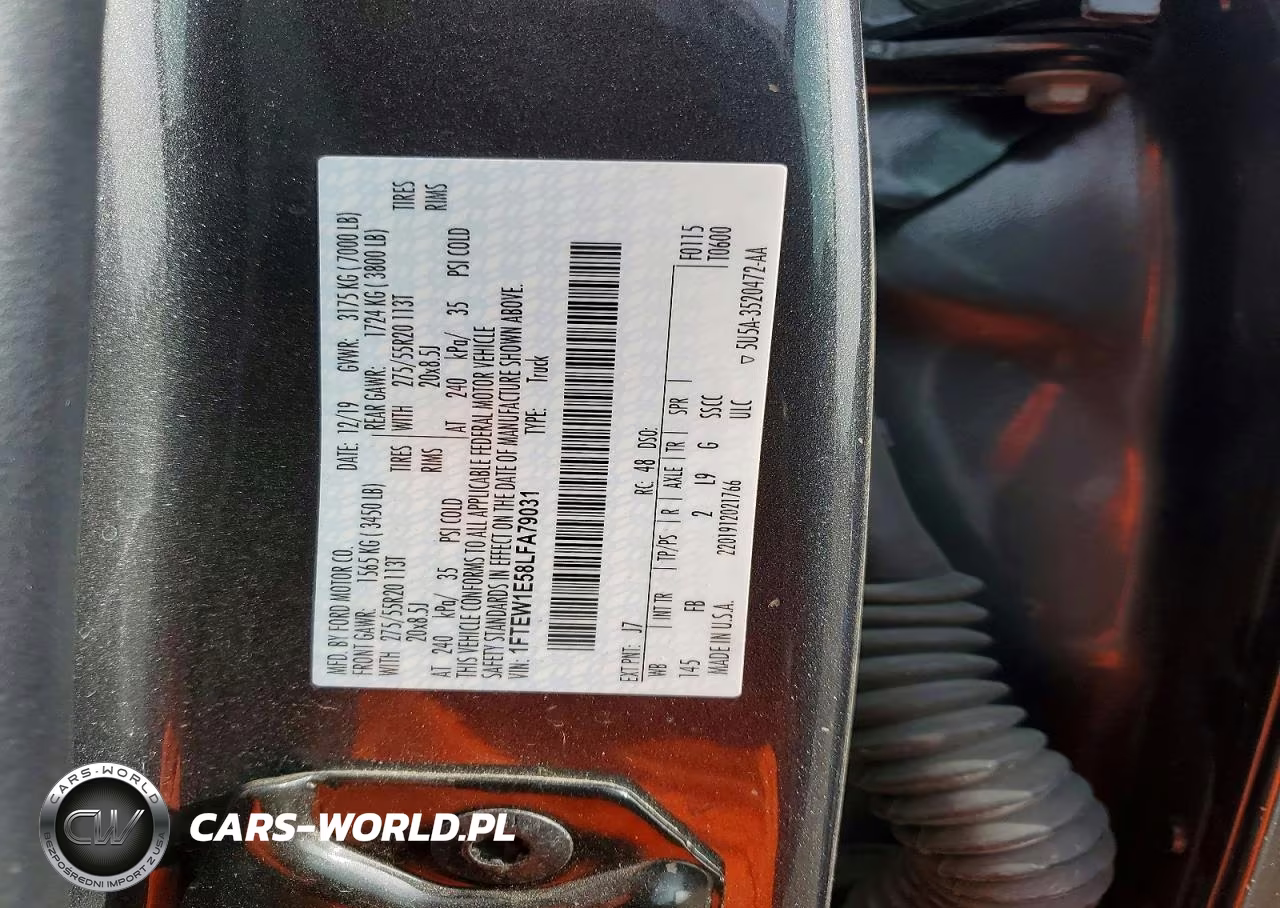 2020 Ford F150 Supercrew VIN:1FTEW1E58LFA79031 - 12