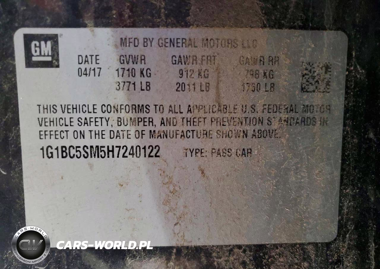2017 Chevrolet Cruze Ls VIN:1G1BC5SM5H7240122 - 12