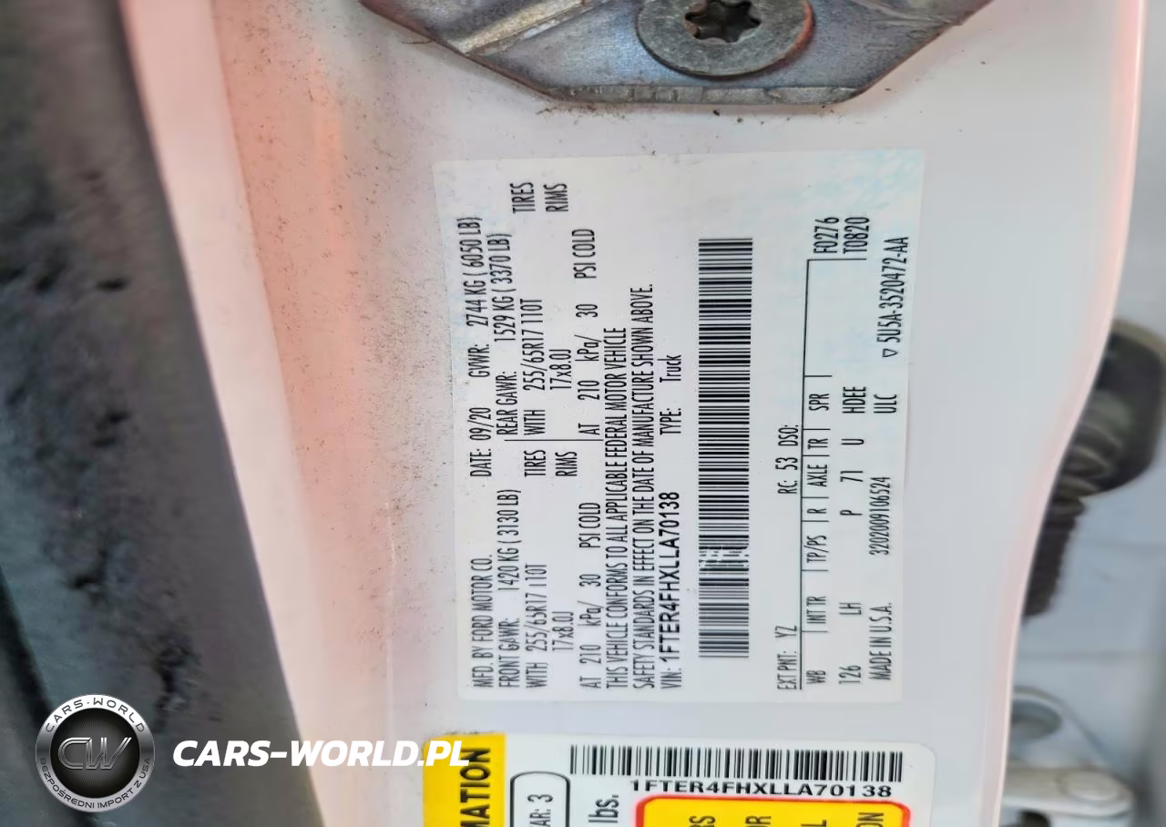 2020 Ford Ranger Xl-Xlt-Lariat VIN:1FTER4FHXLLA70138 - 12