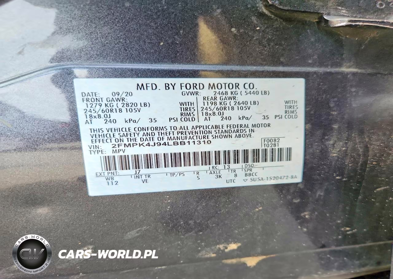 2020 Ford Edge Sel VIN:2FMPK4J94LBB11310 - 13