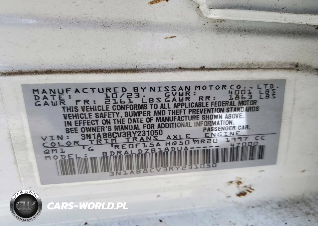 2024 Nissan Sentra Sv VIN:3N1AB8CV3RY231050 - 12