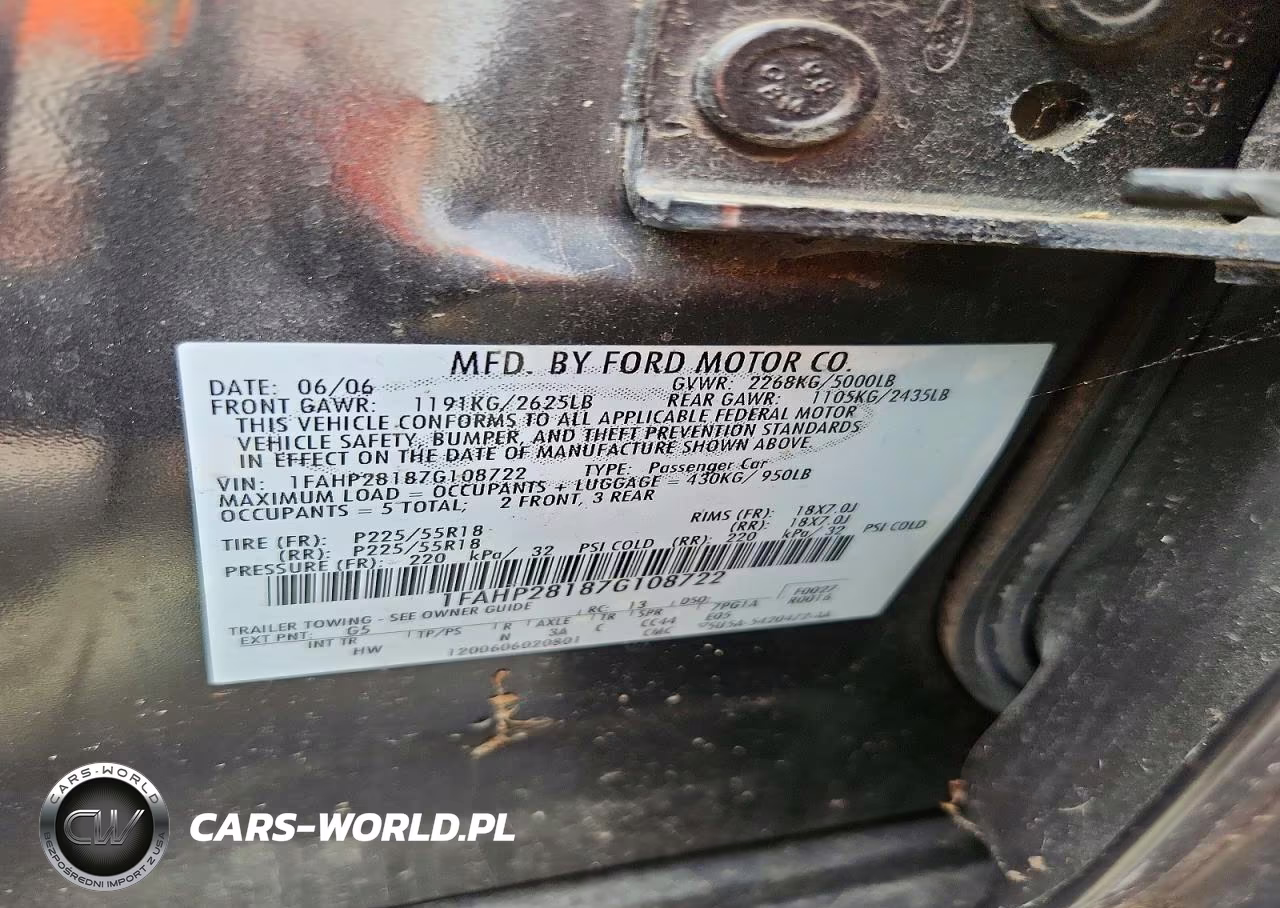 2007 Ford Five Hundred Limited VIN:1FAHP28187G108722 - 12