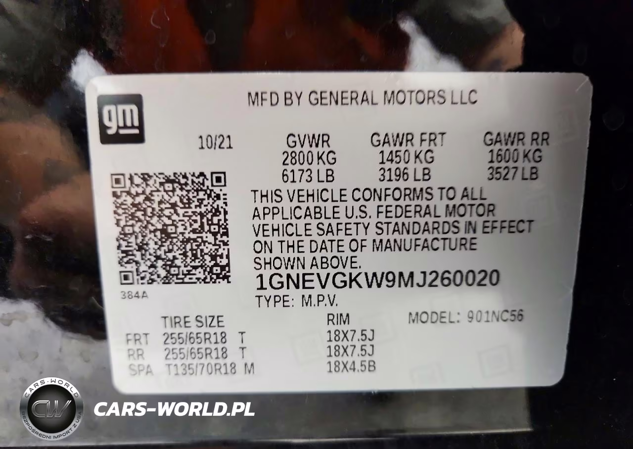 2021 Chevrolet Traverse Lt VIN:1GNEVGKW9MJ260020 - 13