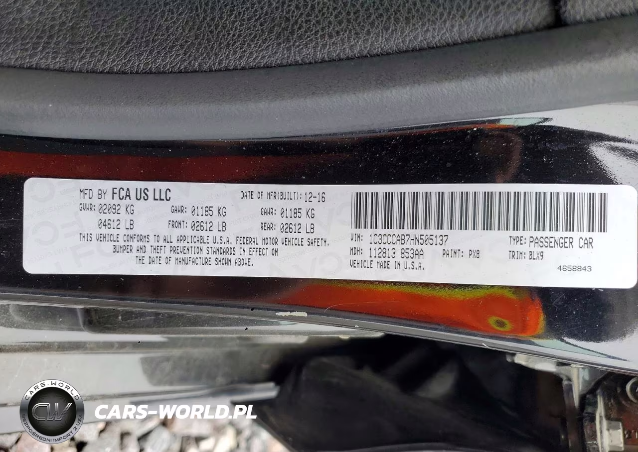2017 Chrysler 200 Limited VIN:1C3CCCAB7HN505137 - 12