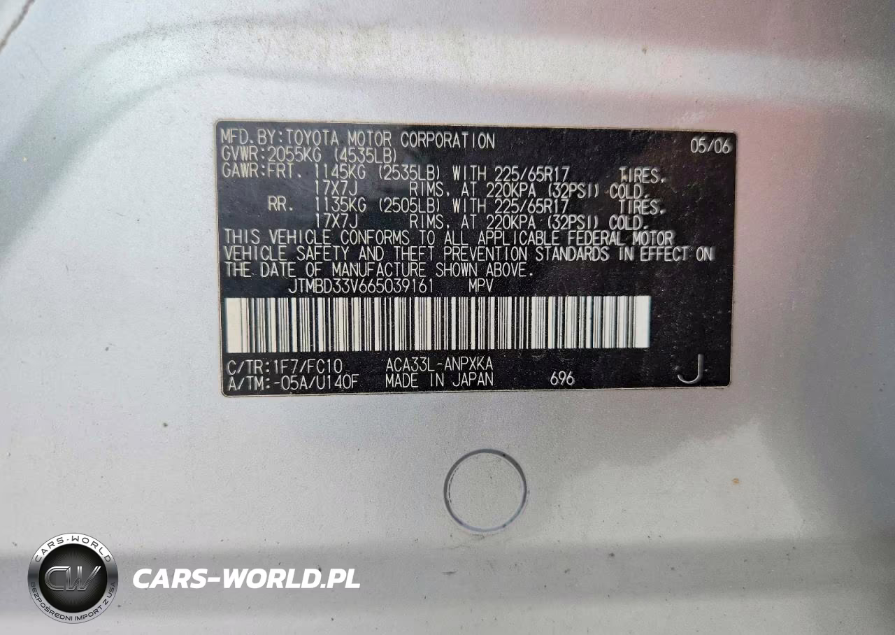 2006 Toyota Rav4 Base VIN:JTMBD33V665039161 - 13
