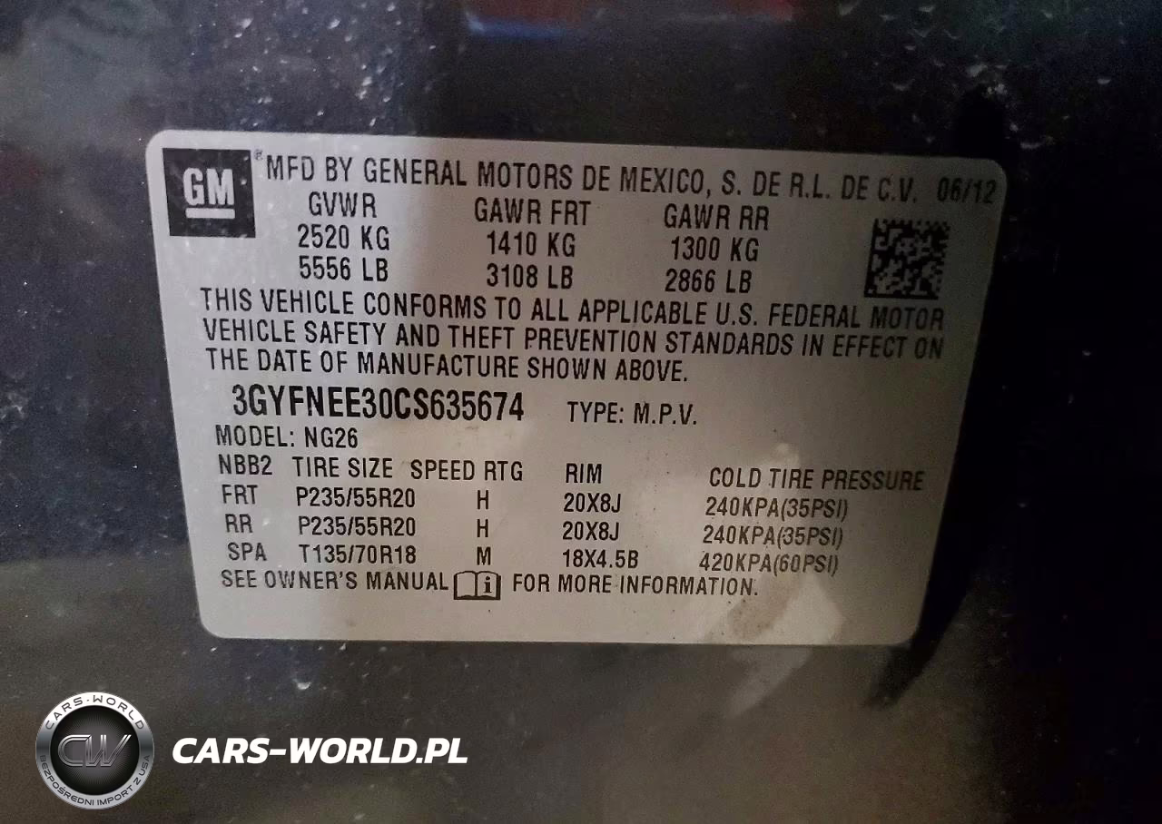 2012 Cadillac Srx VIN:3GYFNEE30CS635674 - 13