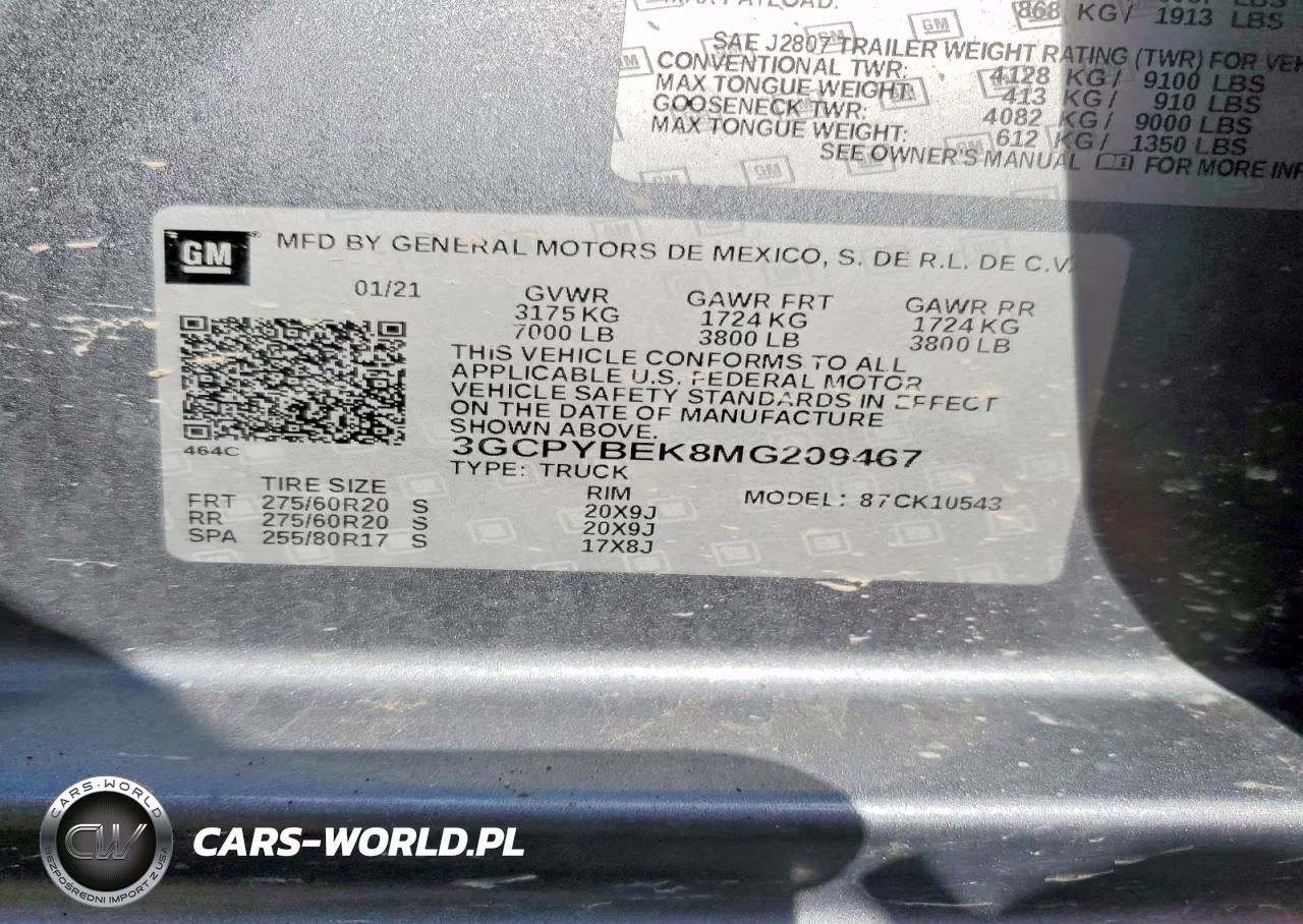2021 Chevrolet Silverado K1500 Custom VIN:3GCPYBEK8MG209467 - 12