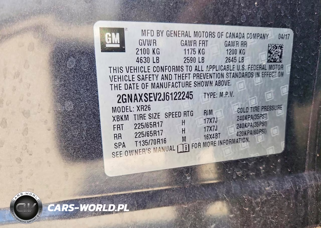 2018 Chevrolet Equinox Lt VIN:2GNAXSEV2J6122245 - 13